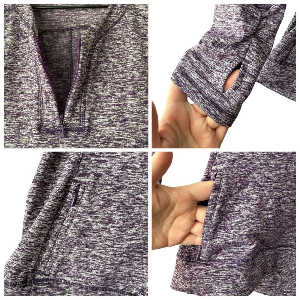 Outdoor Research Melody Shirt Pullover M Purple 1/4 Zip Fleece Hiking Thumbholes - Picture 3 of 7